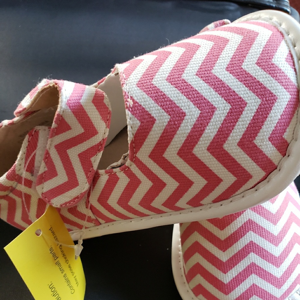 Pink Chevron squeaky shoes